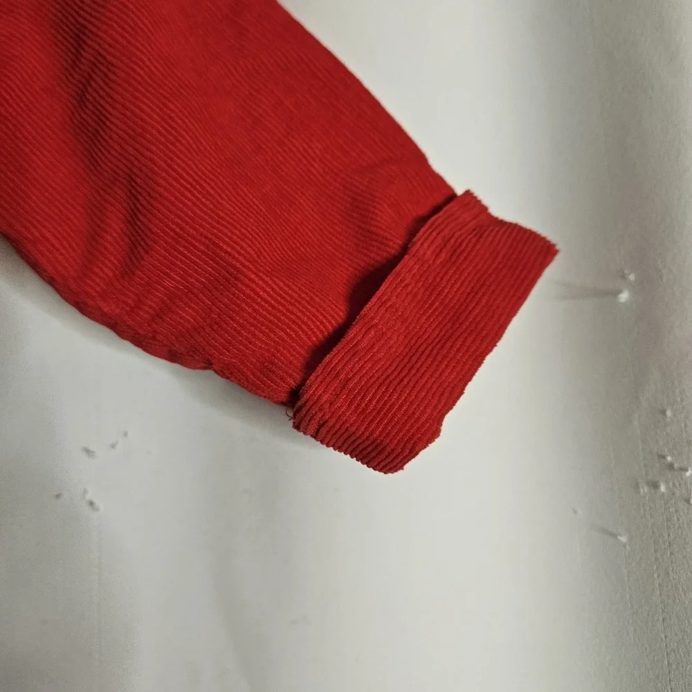 Vintage 60's B.Forman Co. Made In Italy Toddlers‎ Red Corduroy Cover Snowman